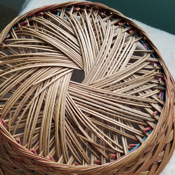 Vintage Woven Basket Lot Wicker Rattan Grass Boho - Picture 9 of 9
